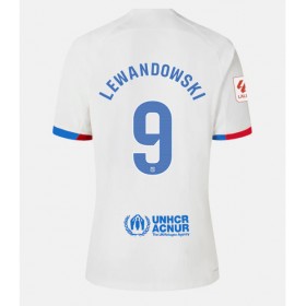 Herren Fußballbekleidung Barcelona Robert Lewandowski #9 Auswärtstrikot 2023-24 Kurzarm